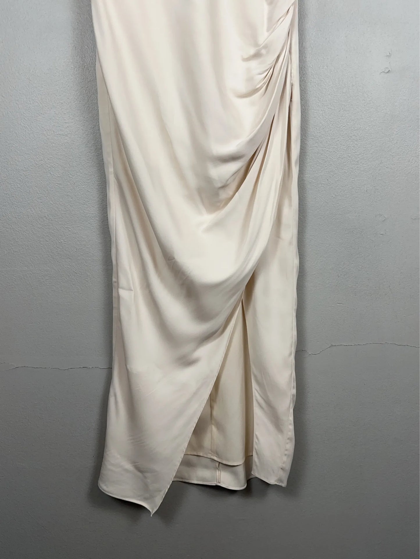 Self-Portrait Ivory Stretch Crepe Midi Dress