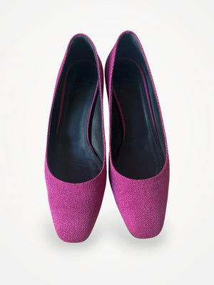 Aeyde Blake Hotpink Canvas Heels
