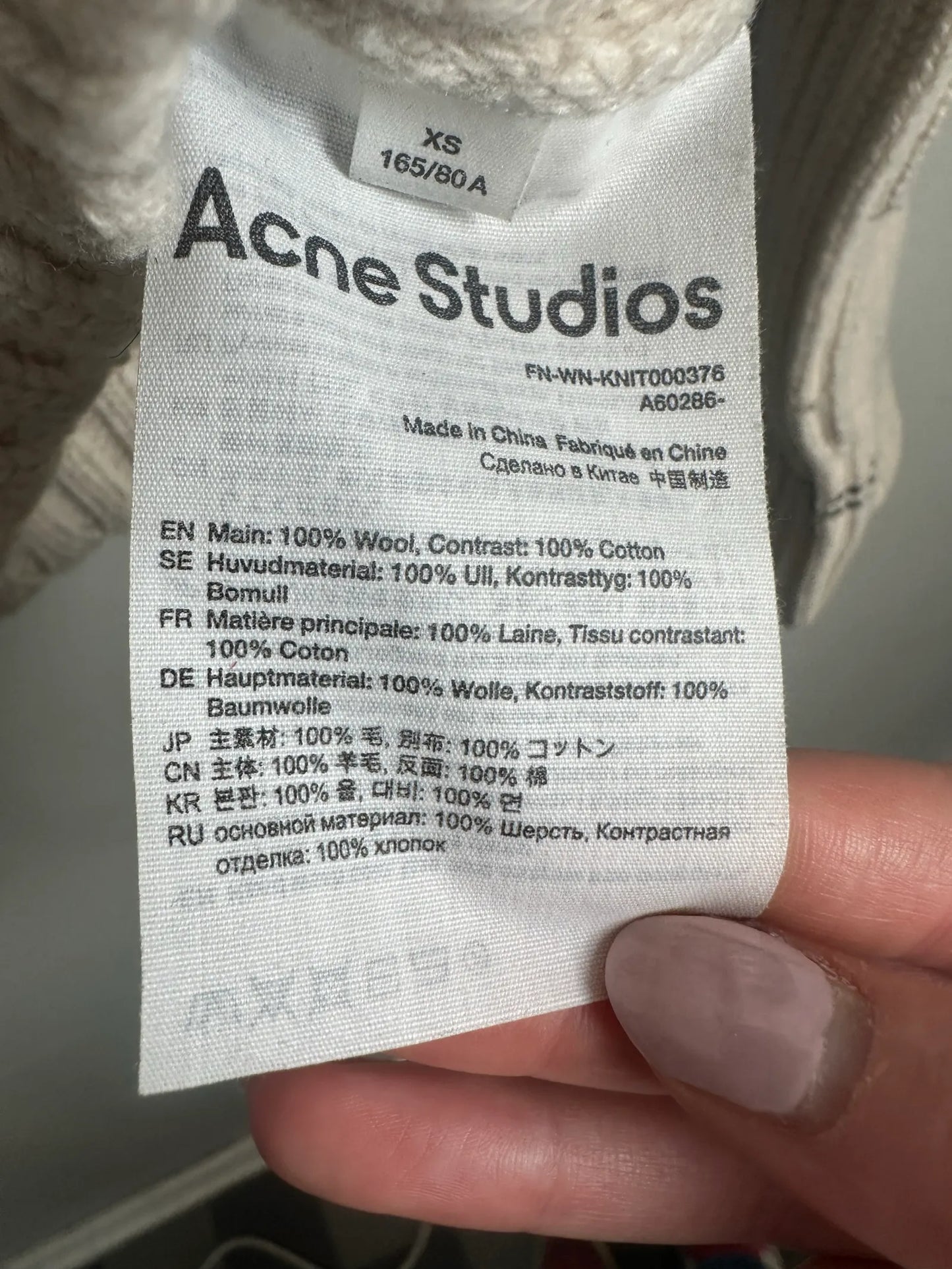 Acne Studios-ulltröja