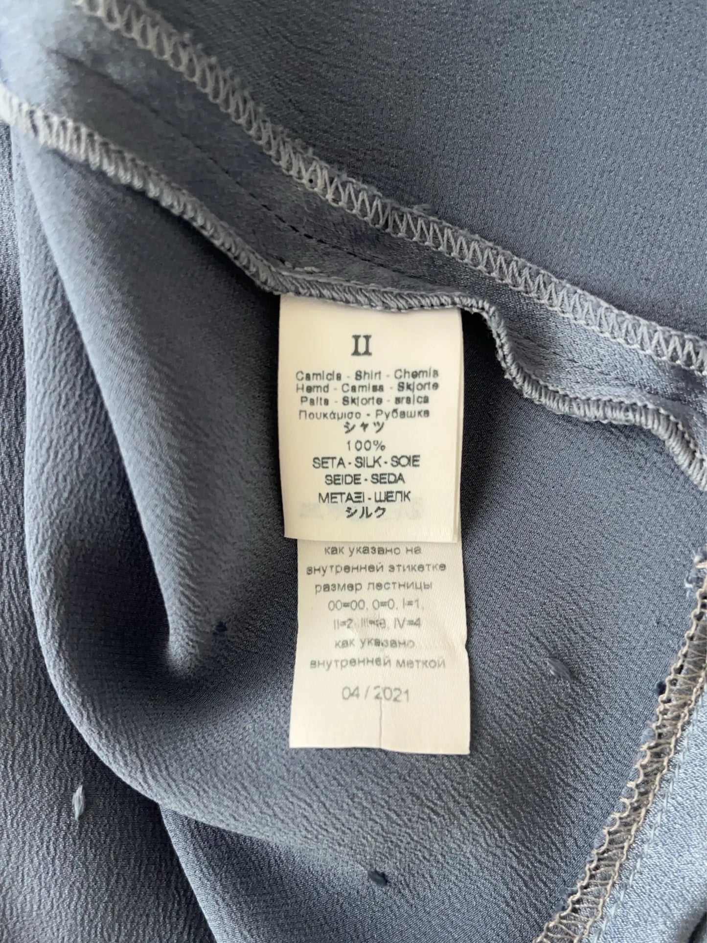 Forte_Forte-sidenblus NWOT