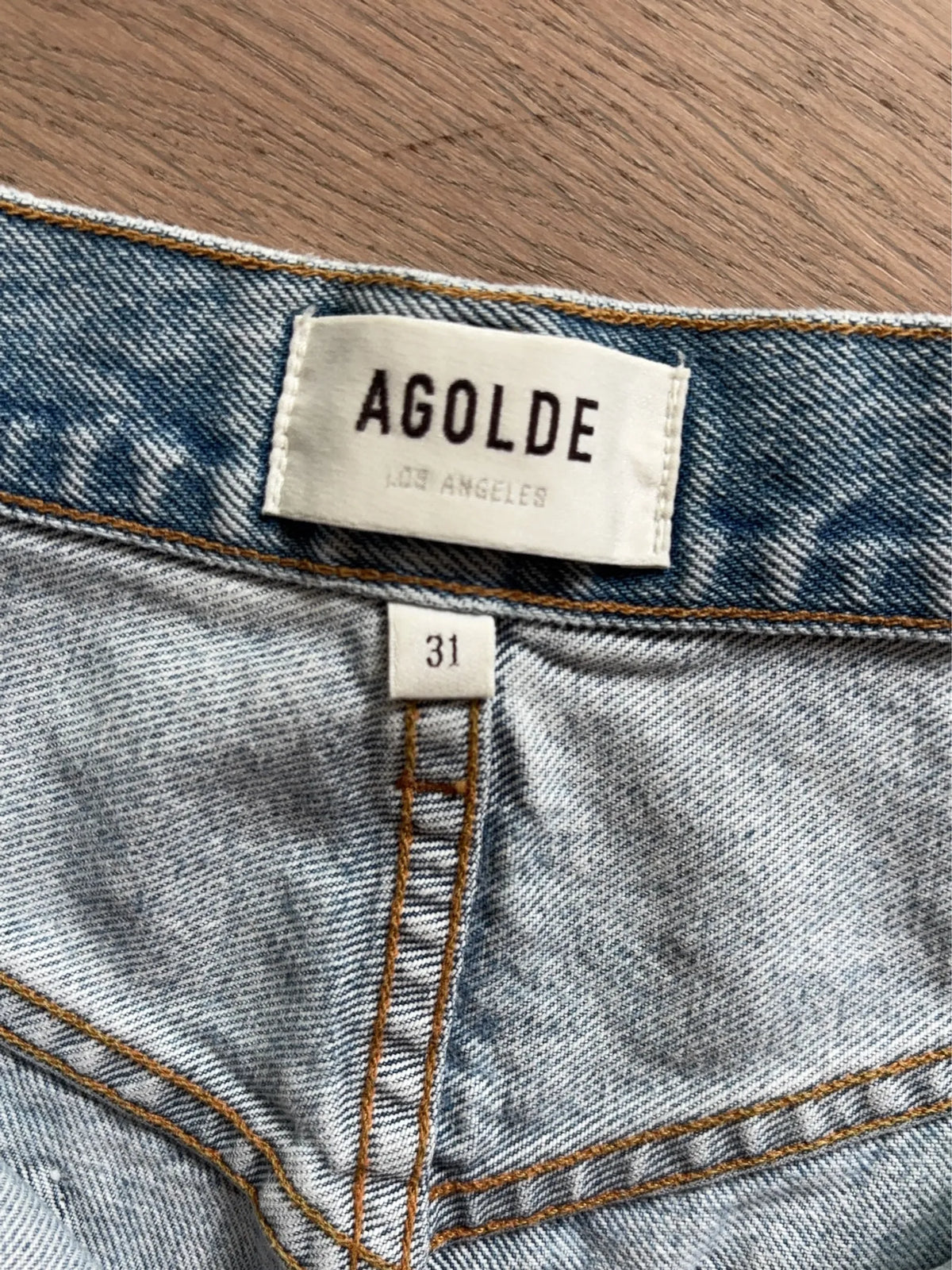 Agolde Pierced Angled Denim-shorts