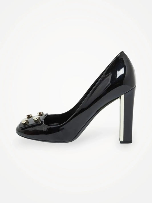 Gucci Black Patent Leather-skinnklackar