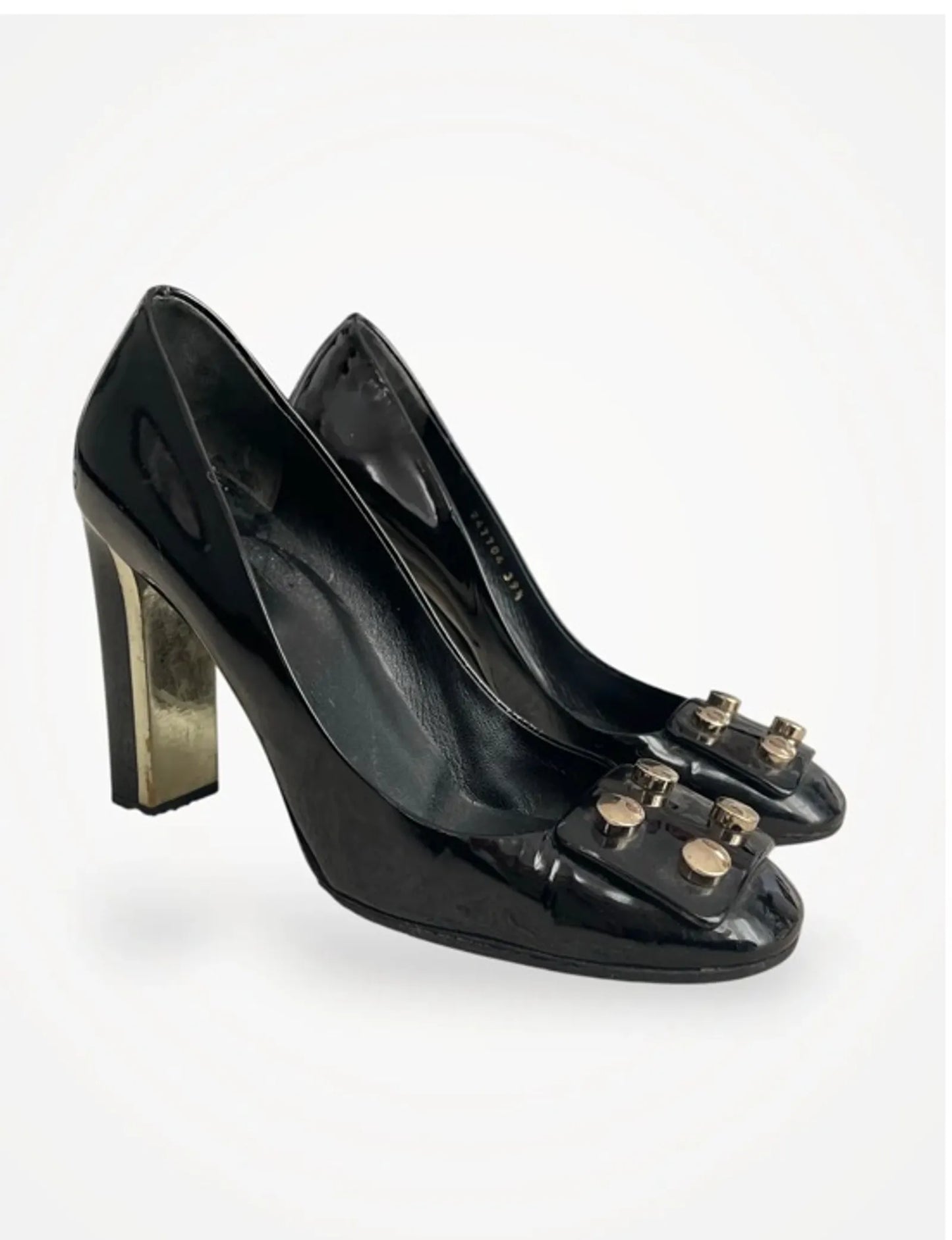 Gucci Black Patent Leather-skinnklackar