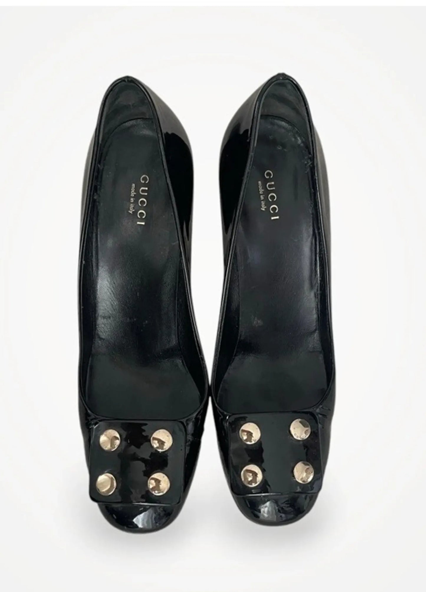 Gucci Black Patent Leather-skinnklackar