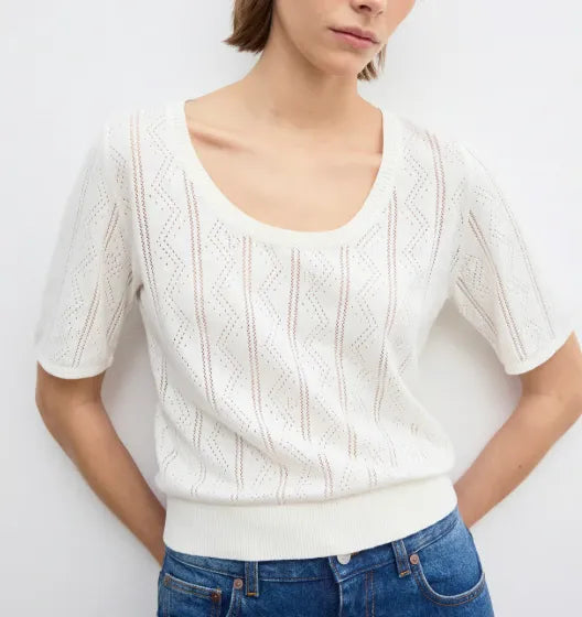 Dagmar Pointelle Knit Too-tröja