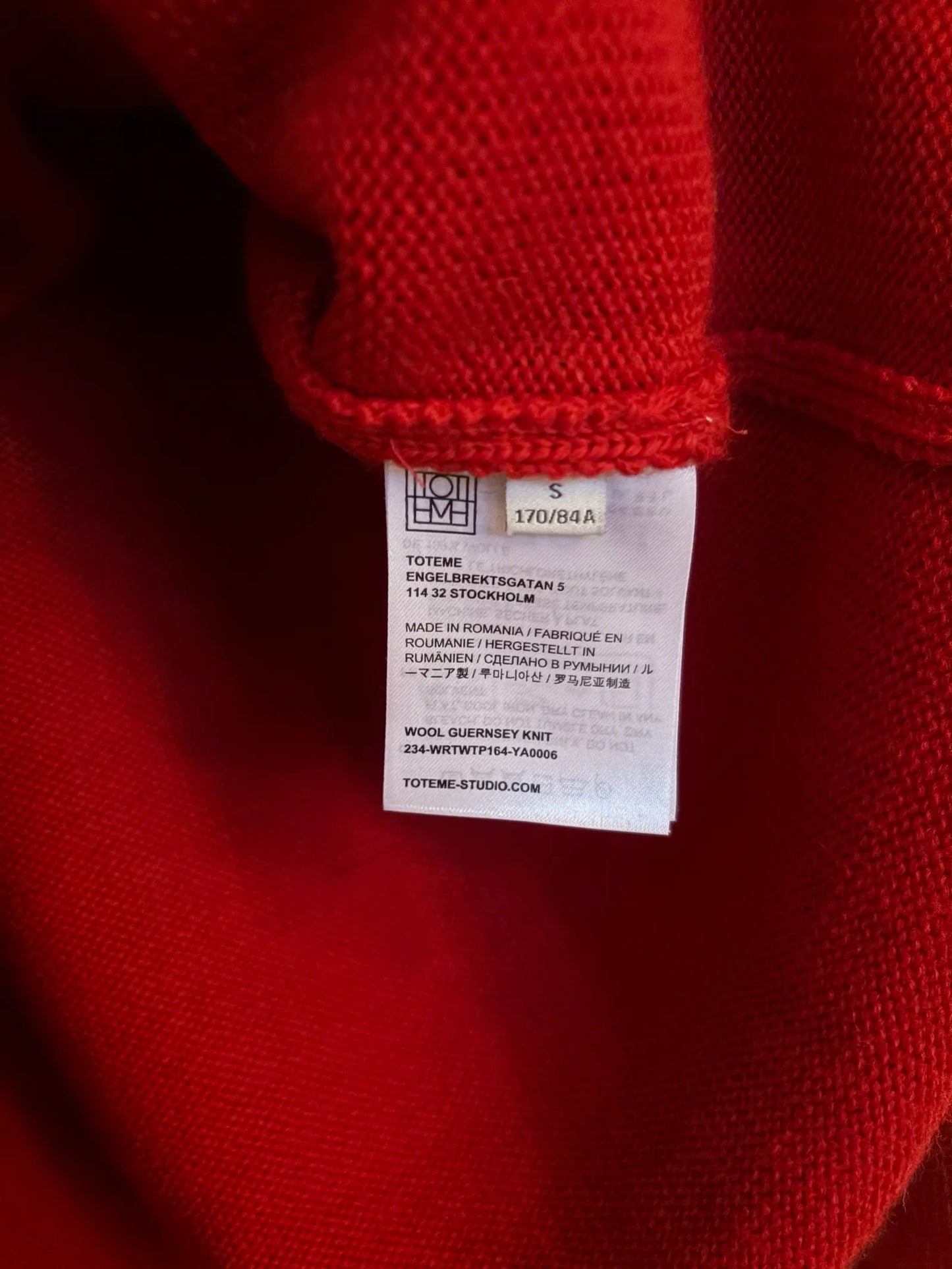 Toteme Wool Gurnsey Knit Sweater