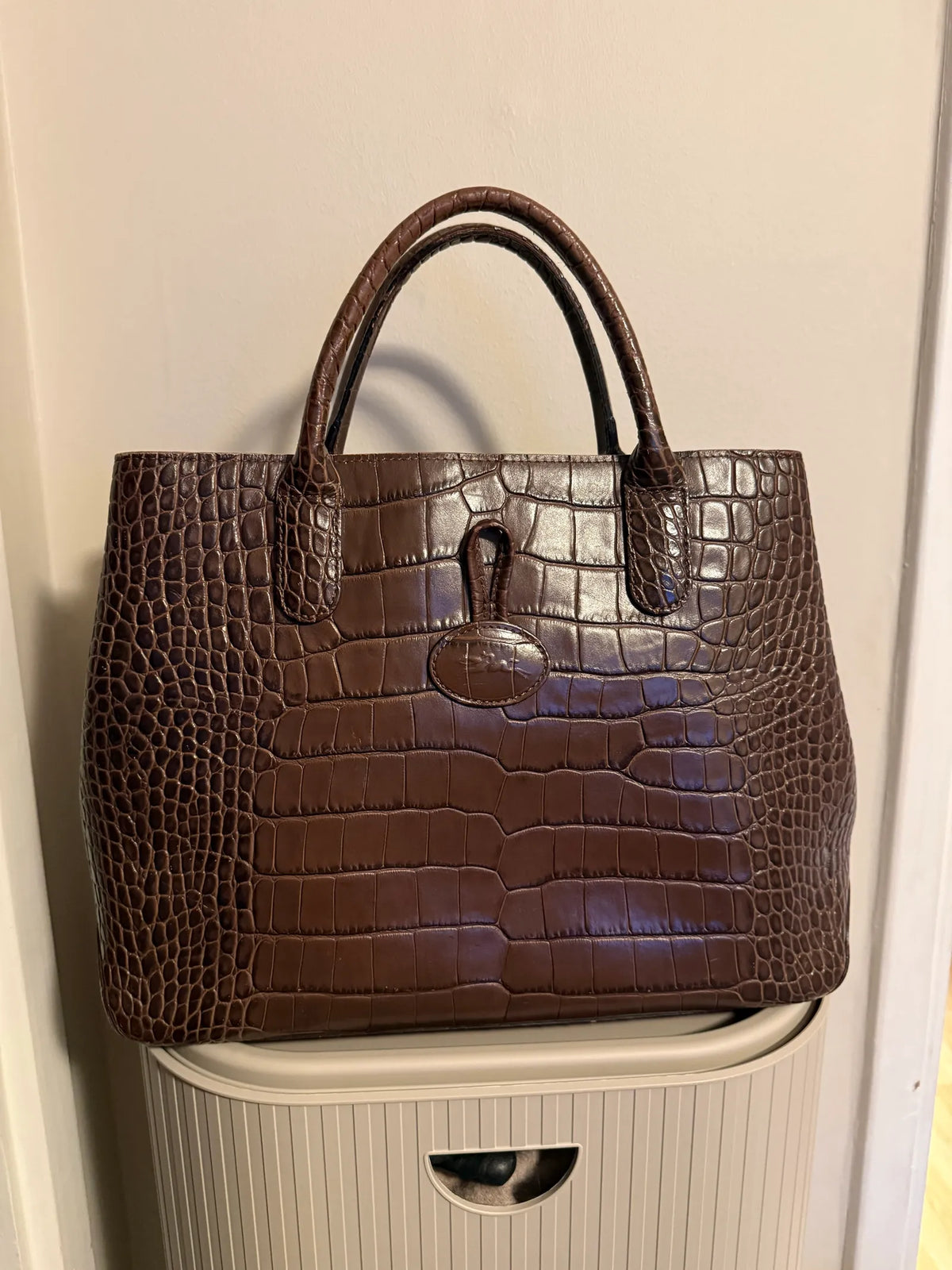 Longchamp Roseau-skinnhandväska