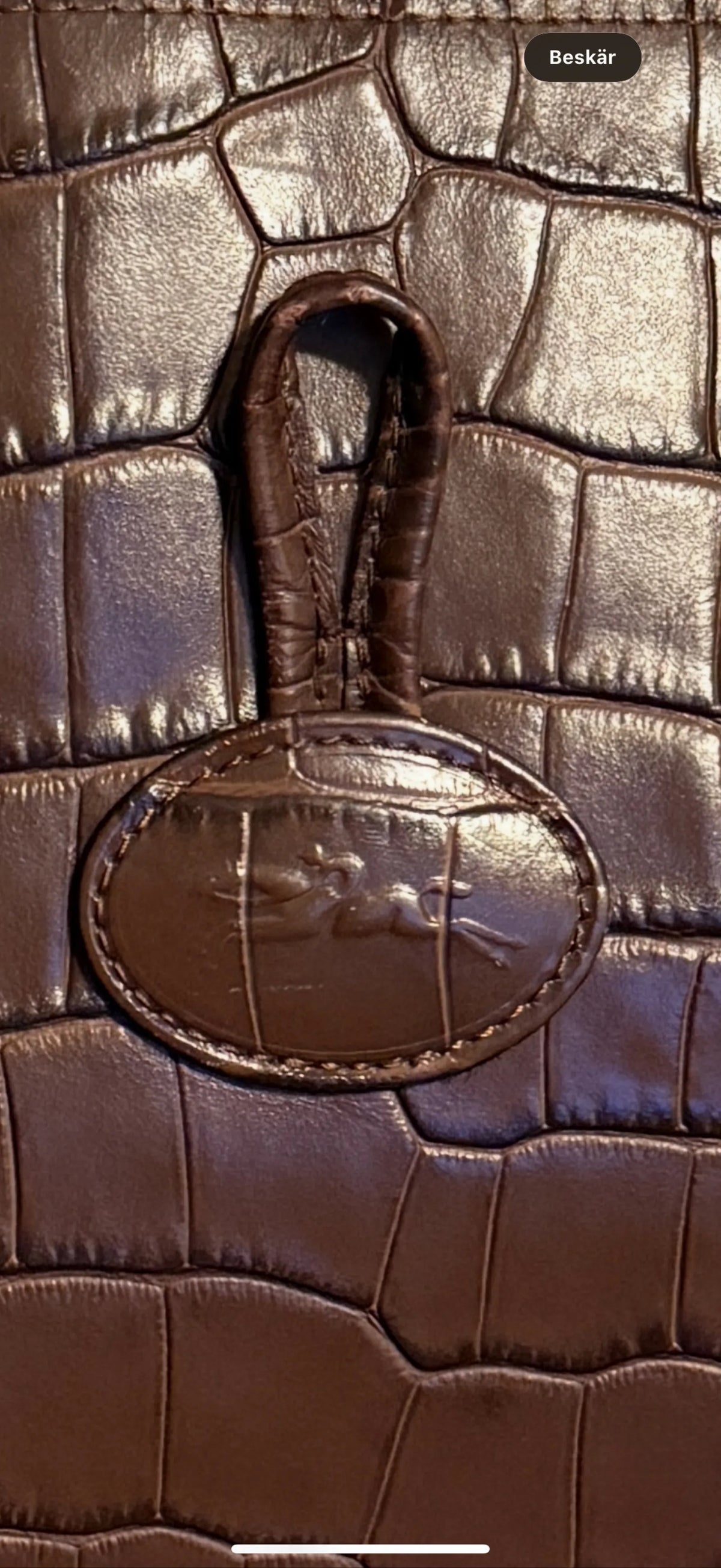 Longchamp Roseau-skinnhandväska