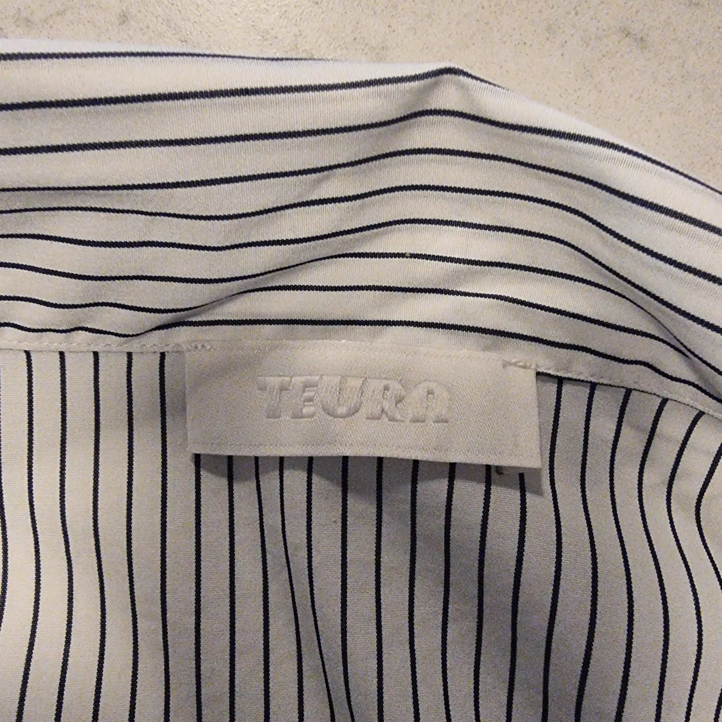 Teurn Studios Poplin Tie Pinstripe-blus