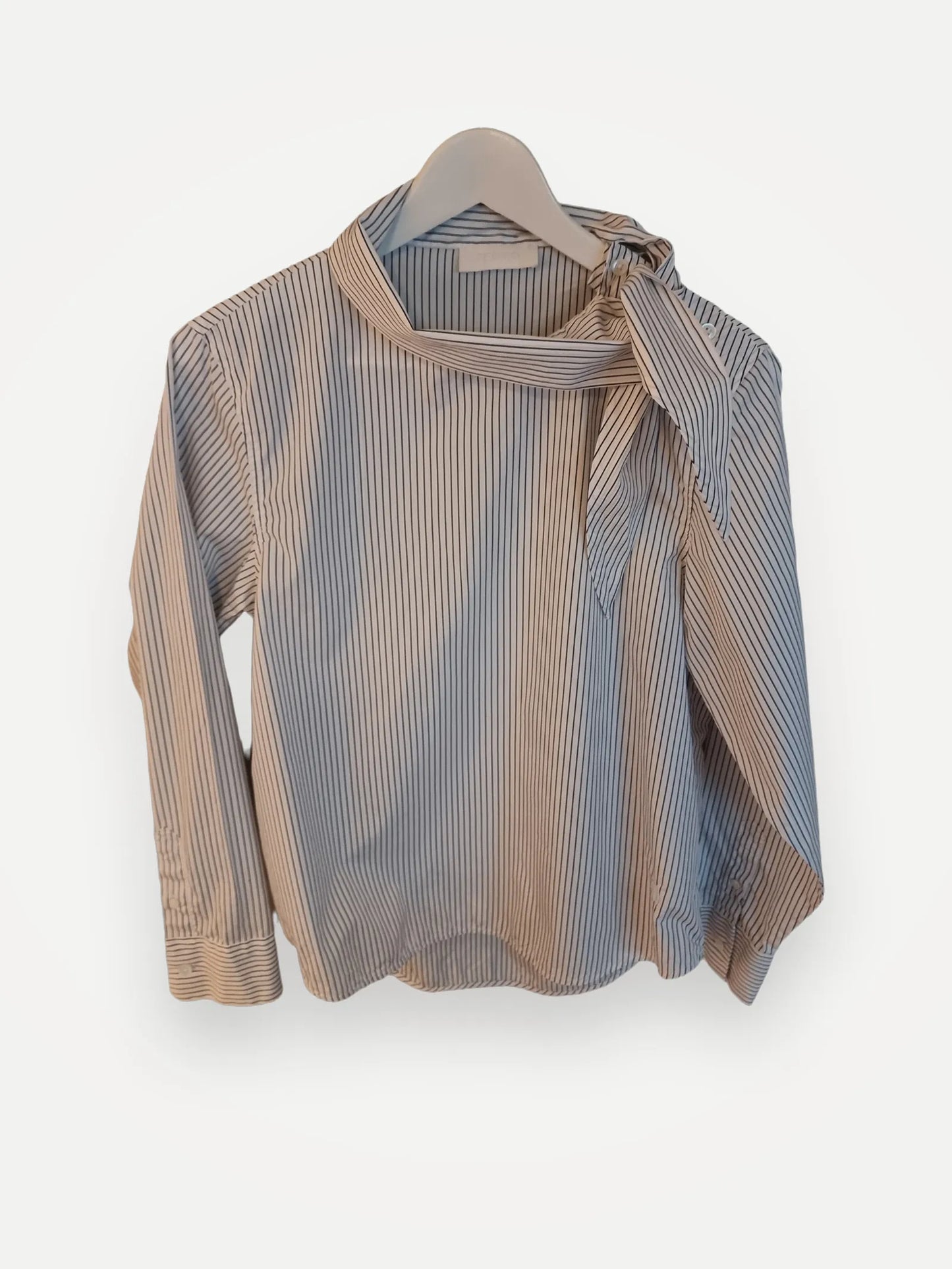 Teurn Studios Poplin Tie Pinstripe-blus