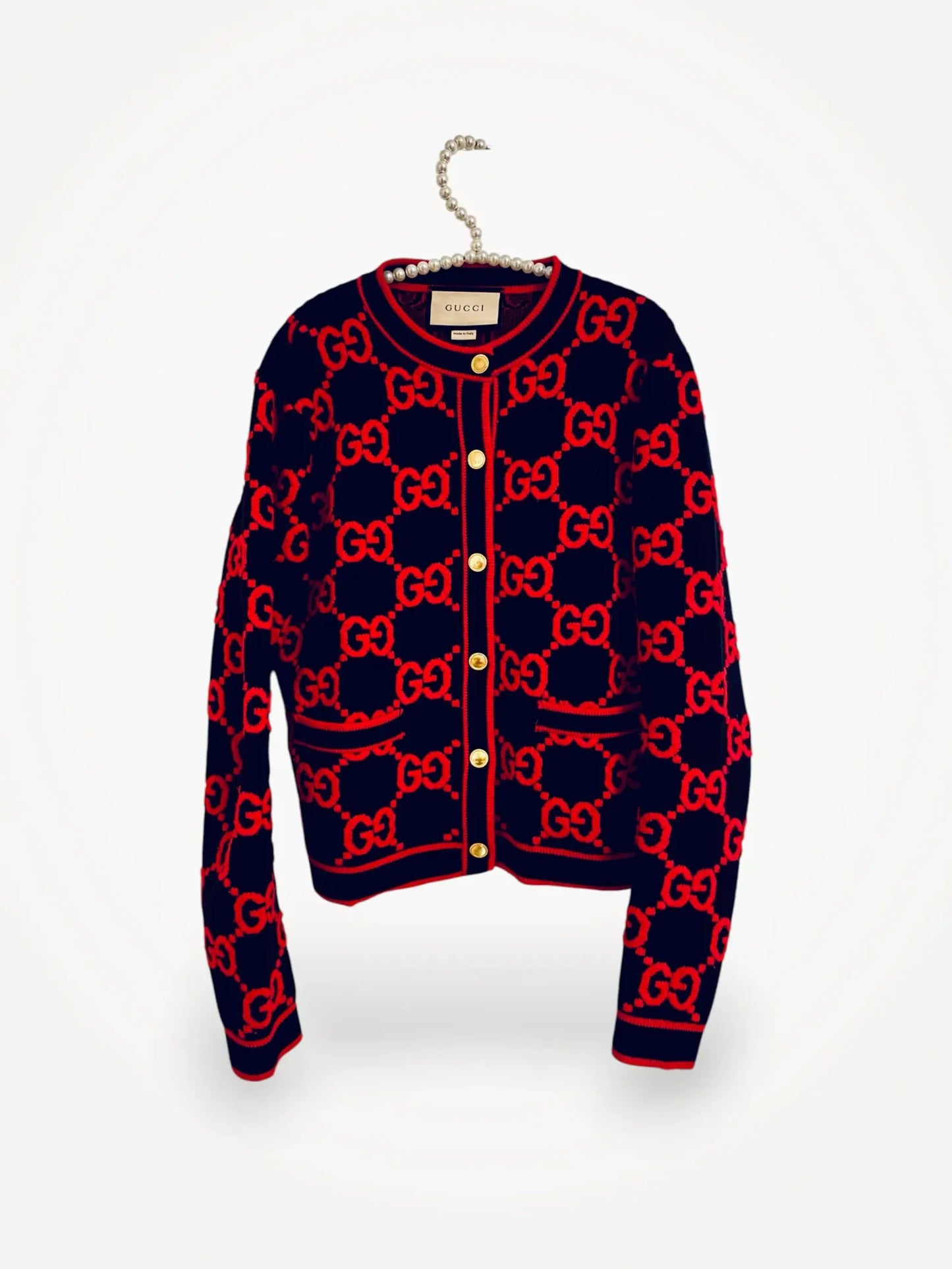Gucci Women’s Gg Wool Boucle Jacquard Cardigan