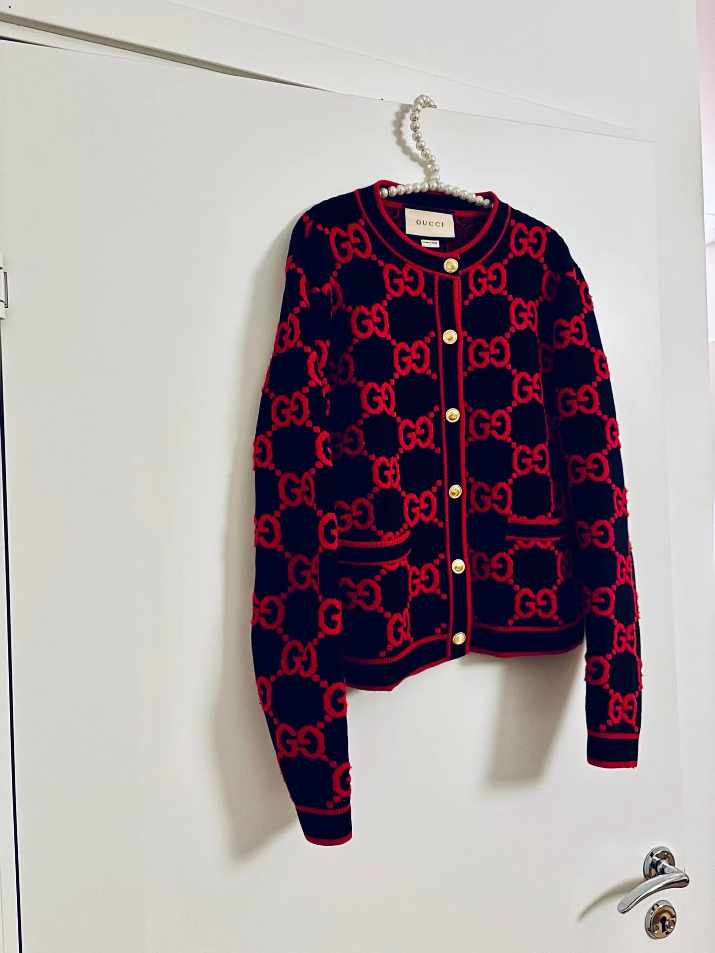 Gucci Women’s Gg Wool Boucle Jacquard Cardigan