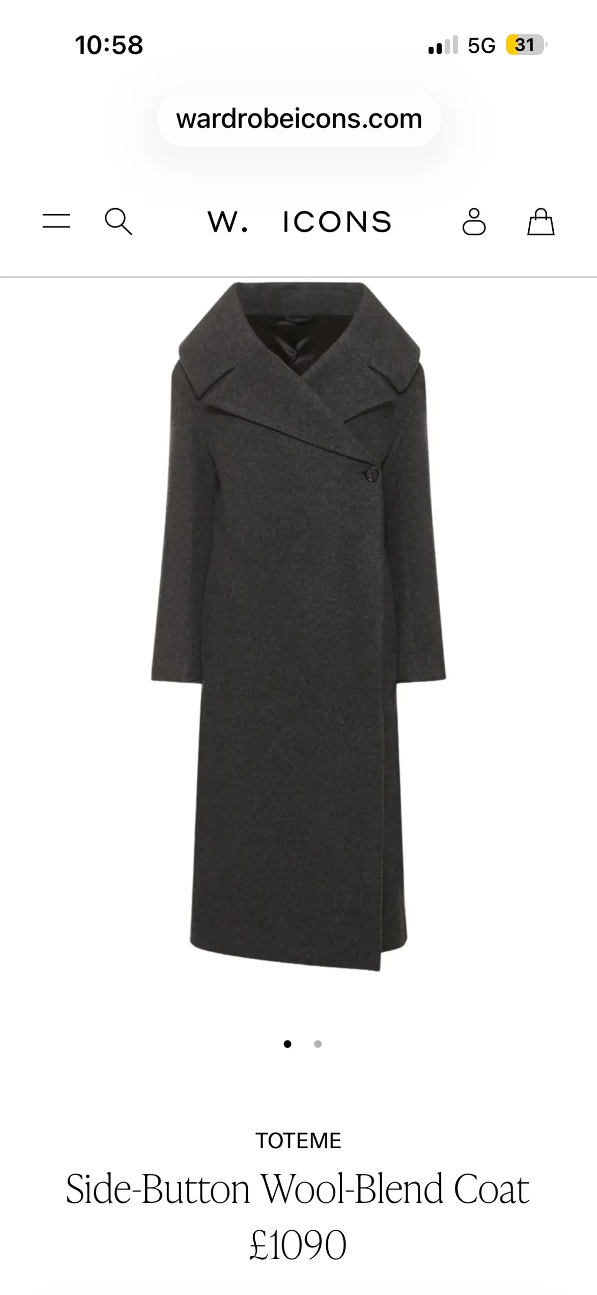 Toteme Felt Wrap-ullkappa