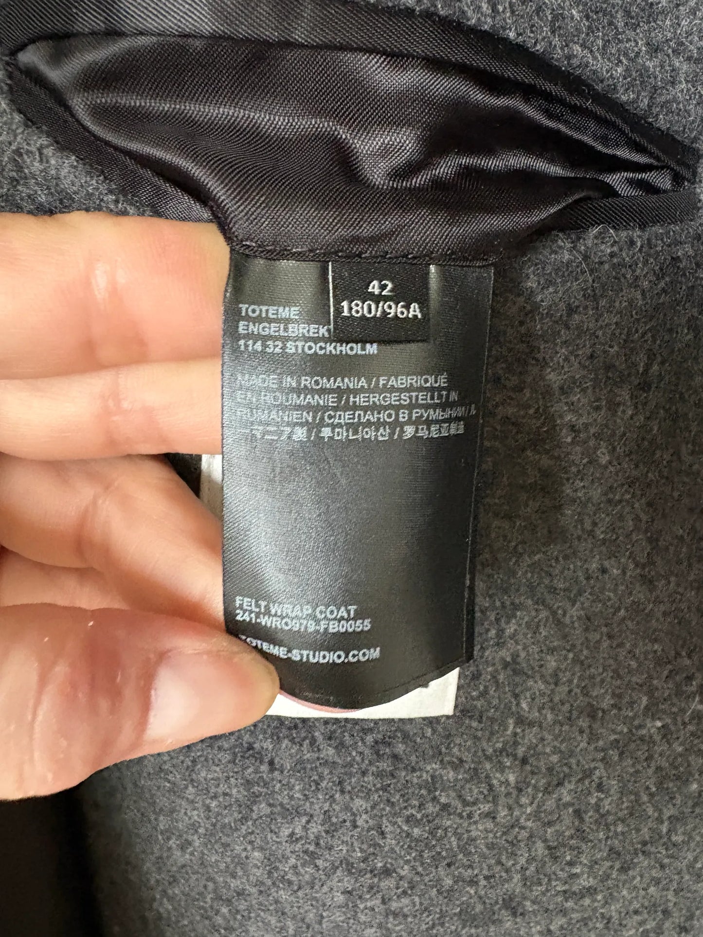 Toteme Felt Wrap-ullkappa