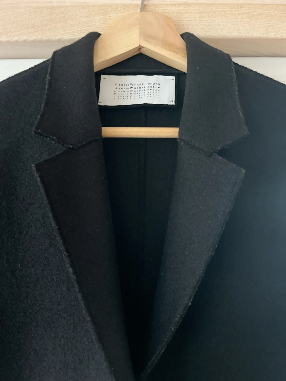 Harris Wharf London Cocoon In Pressed Wool Coat