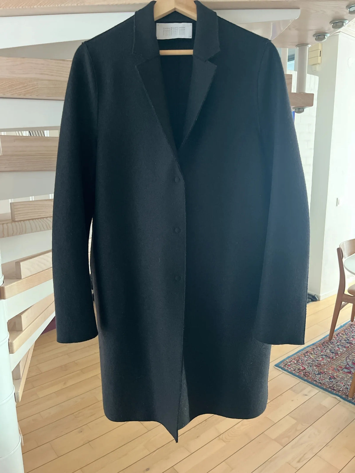 Harris Wharf London Cocoon In Pressed Wool Coat