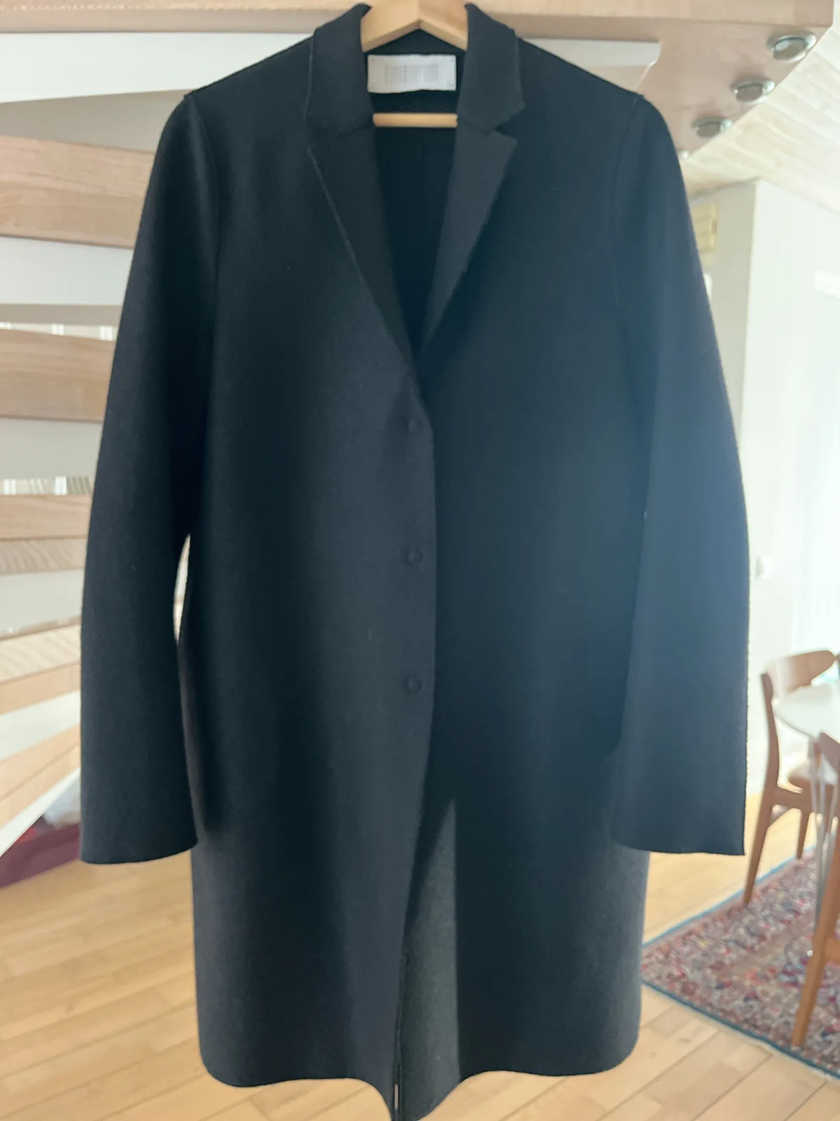 Harris Wharf London Cocoon In Pressed Wool Coat