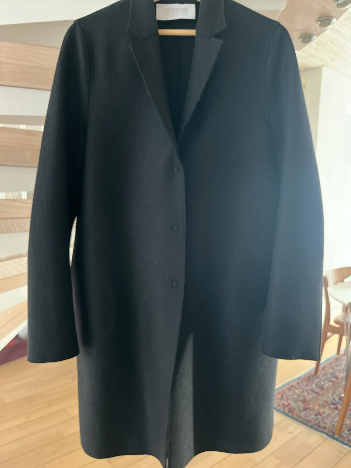 Harris Wharf London Cocoon In Pressed Wool Coat