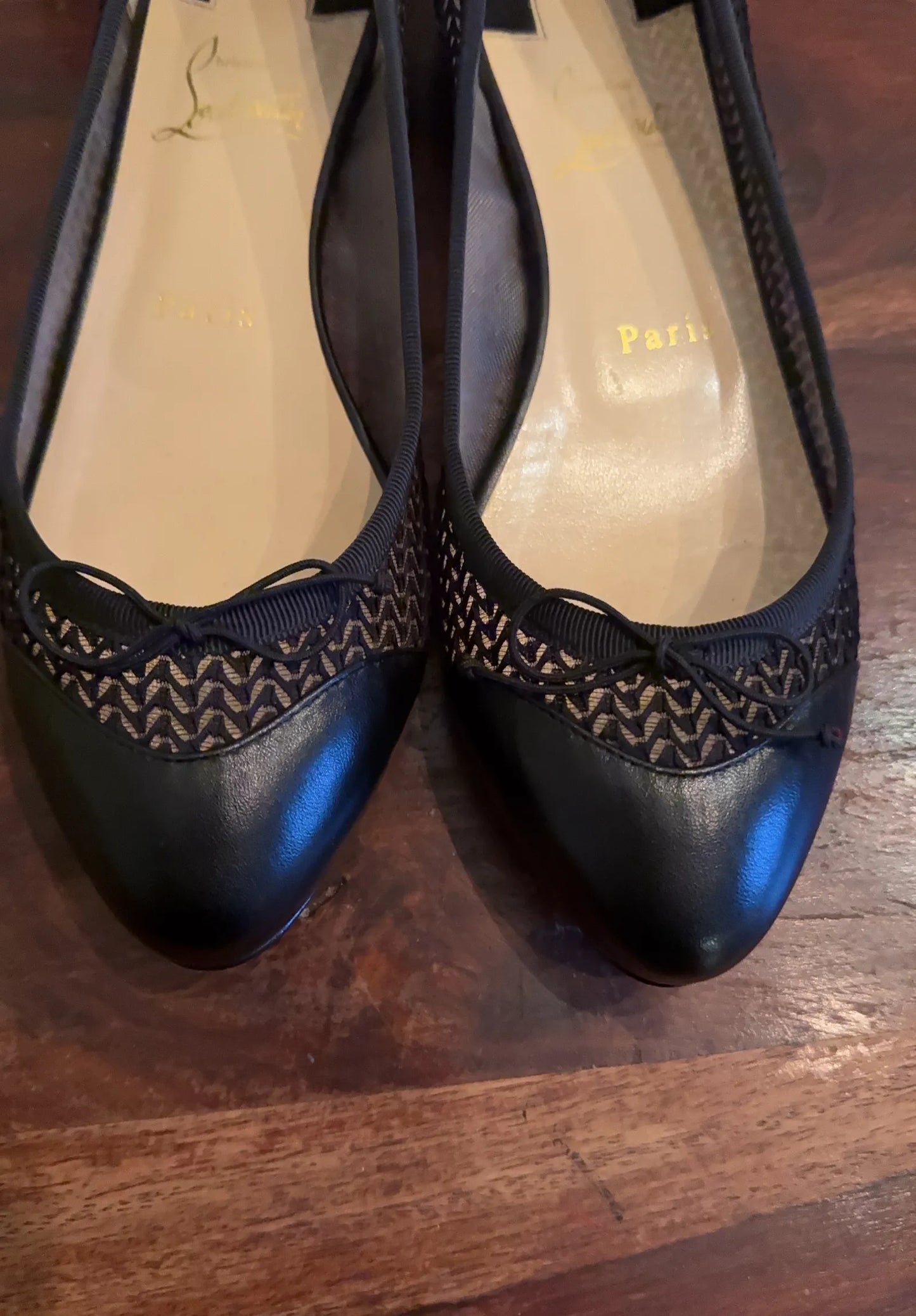 Christian Louboutin-skinnballerinaskor