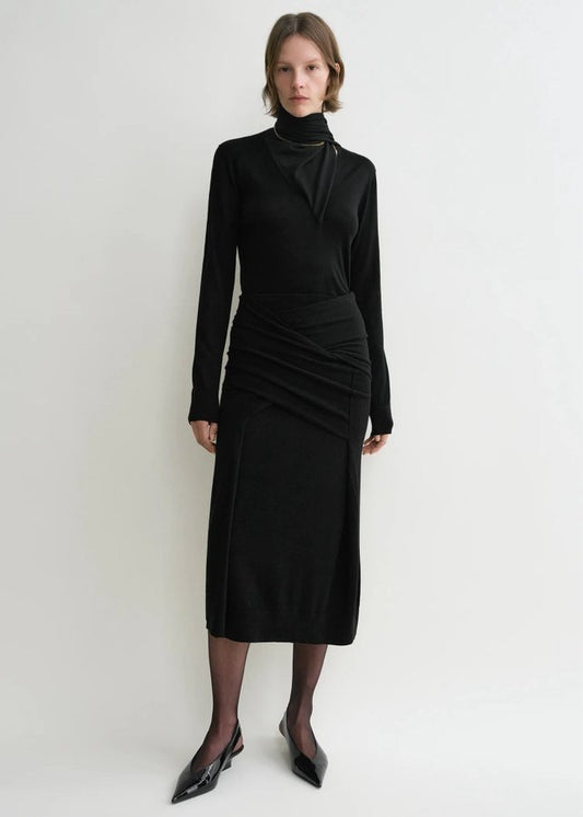 Toteme Draped Fine Knit Skirt