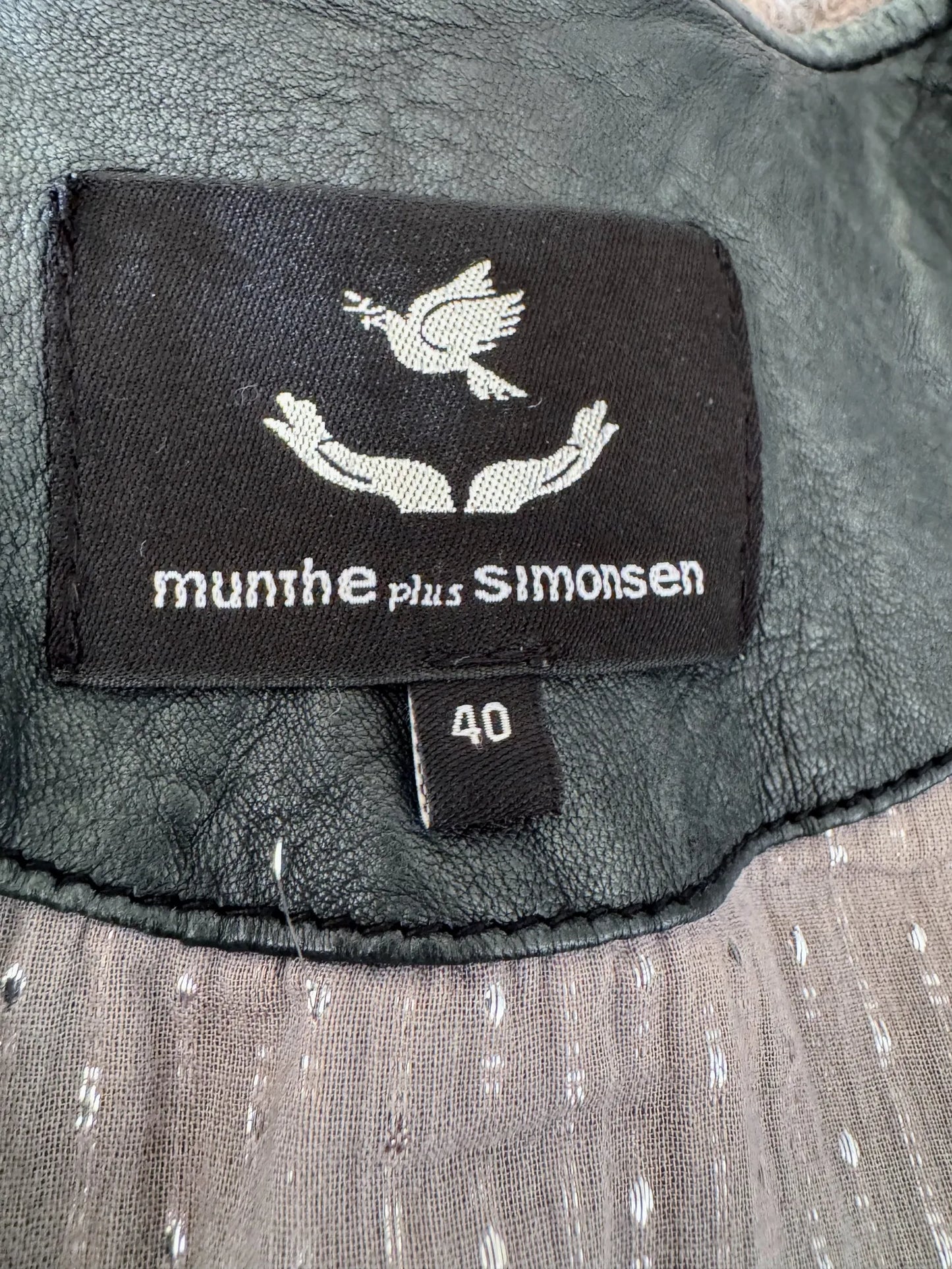 MUNTHE Bikermodell-skinnjacka