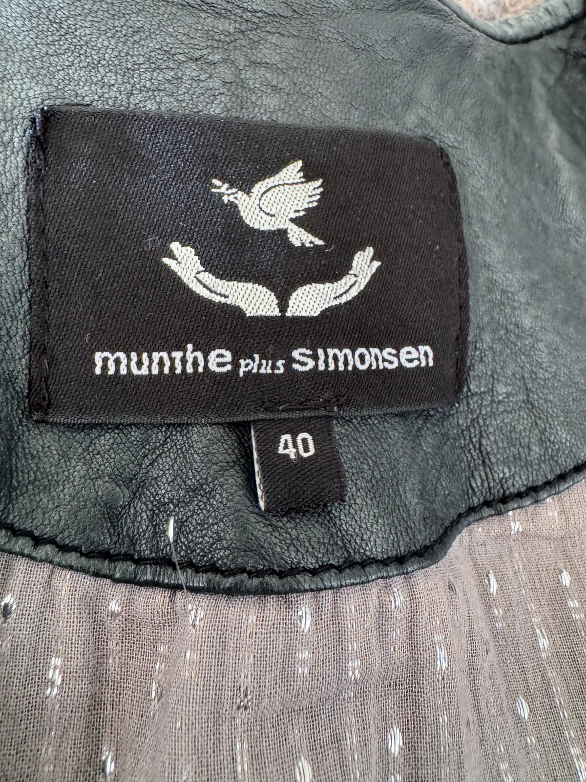 MUNTHE Bikermodell-skinnjacka