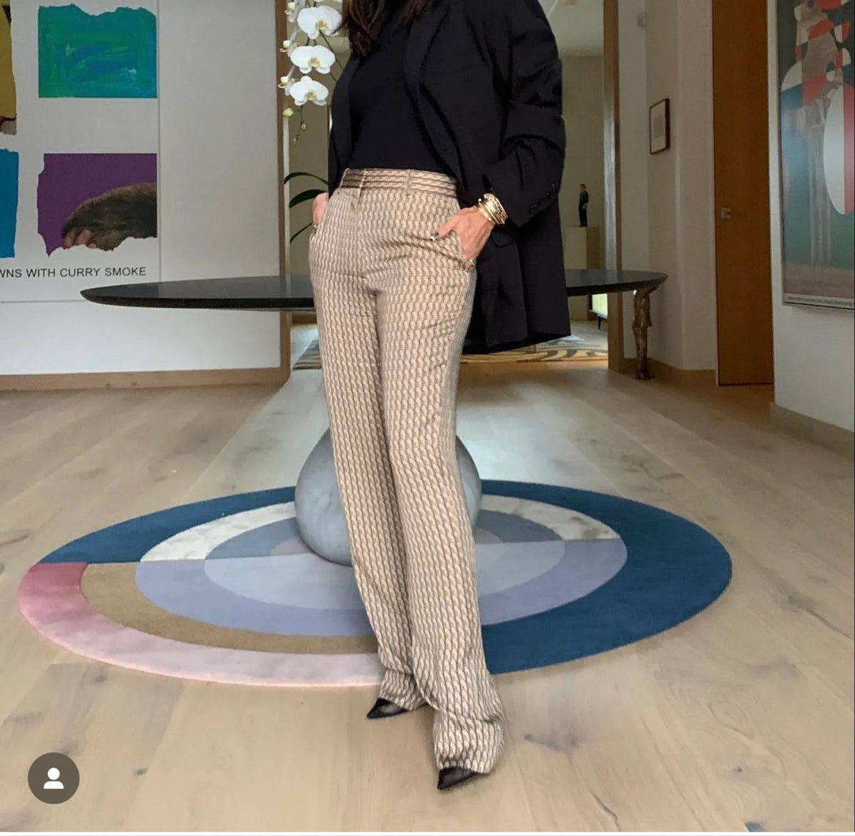 Victoria Beckham-sidenbyxor NWOT