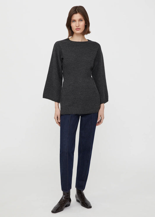 Toteme Curved Wool Cashmere Knit Sweater