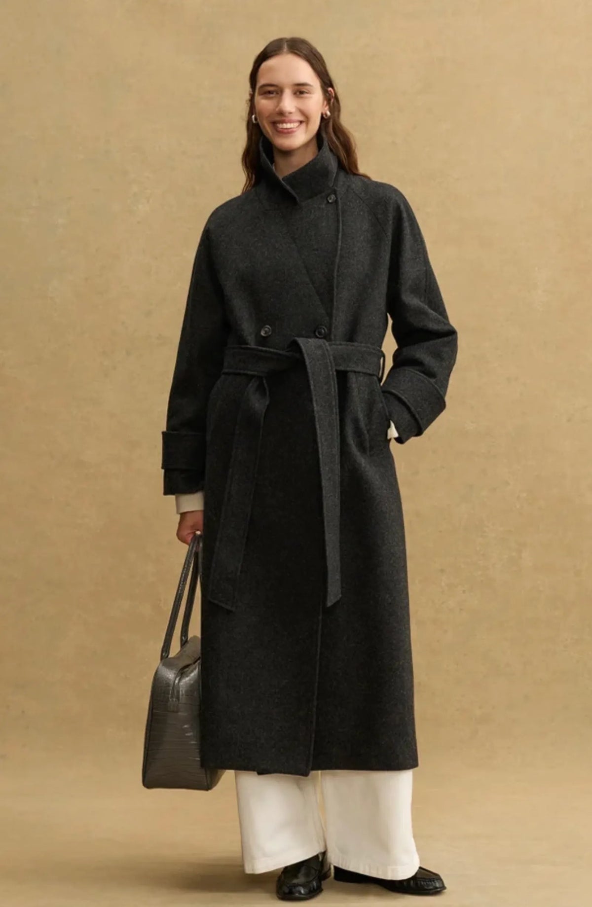 A Day's March Chinoe Double Breasted Wool Coat