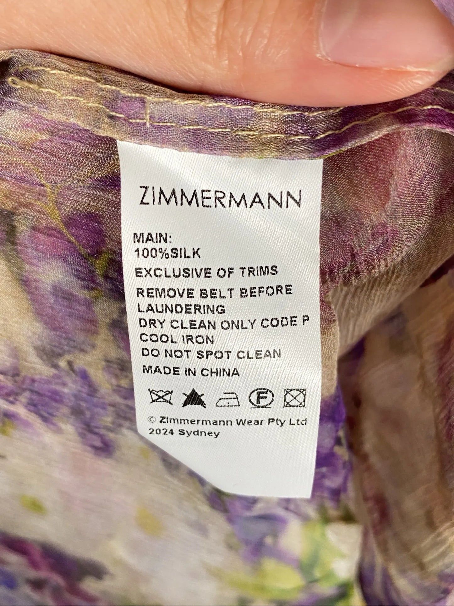 Zimmermann-sidenklänning NWT