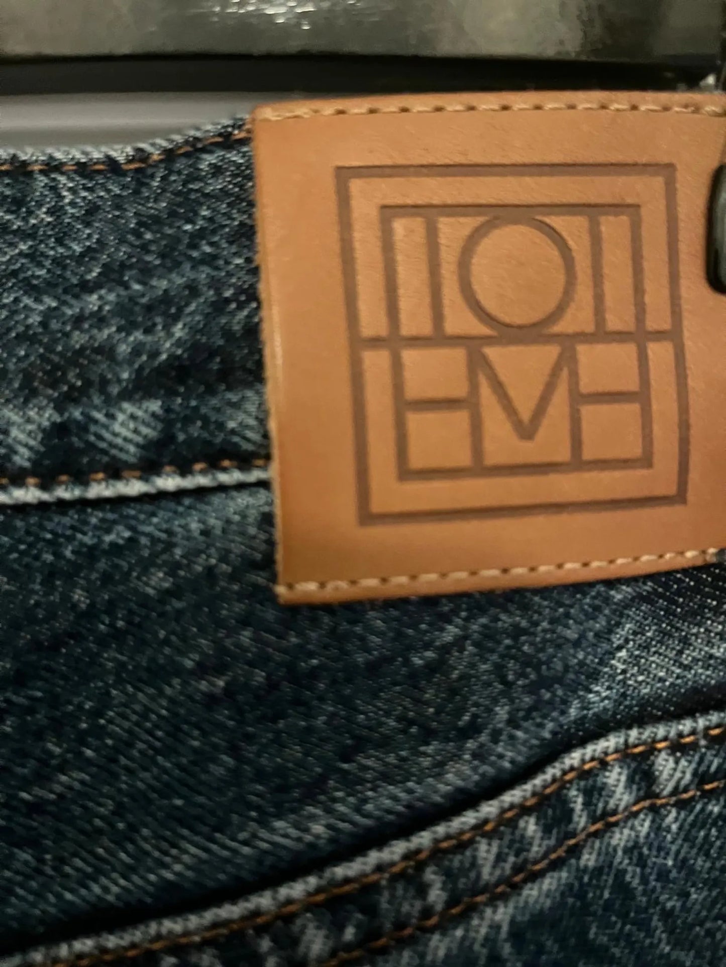 Toteme Wide Leg Denim Dark Blue Jeans