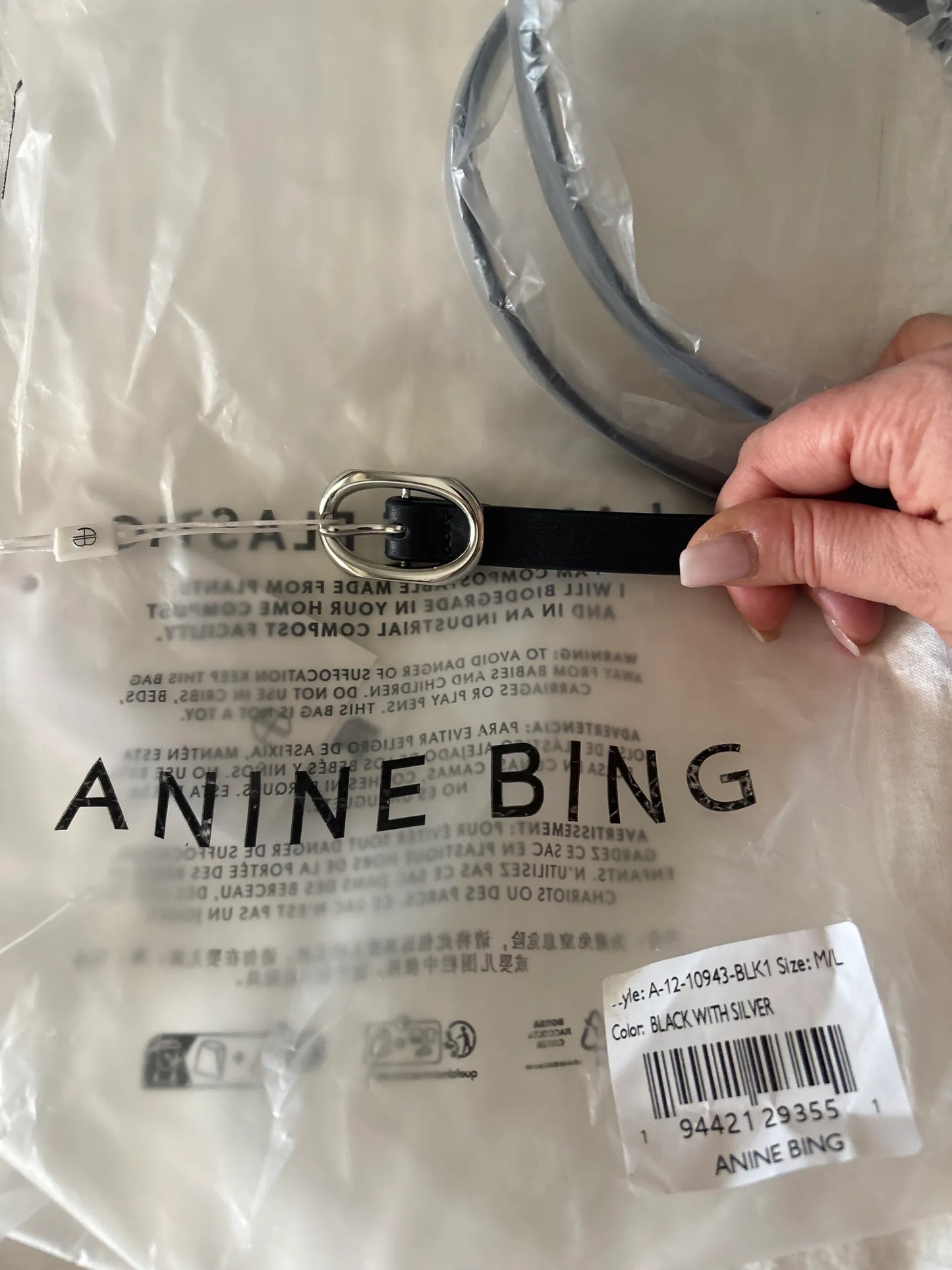 Anine Bing A-12-10943-blk1 Belt