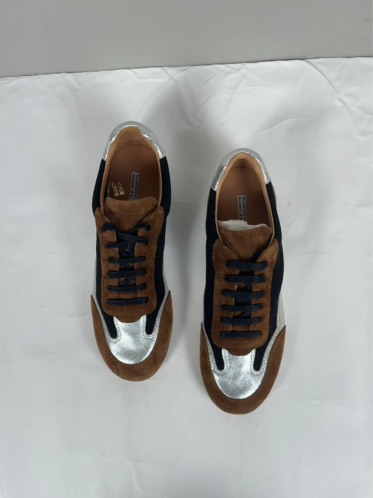 Blankens The May Black And Silver-skinnsneakers NWT