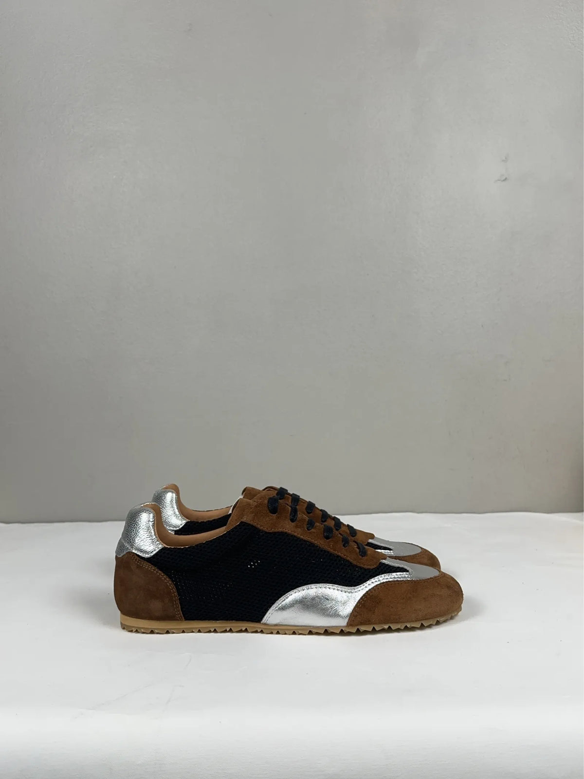 Blankens The May Black And Silver-skinnsneakers NWT