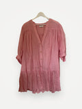 Sandro Sandro Buttoned Mini Flared-klänning NWOT