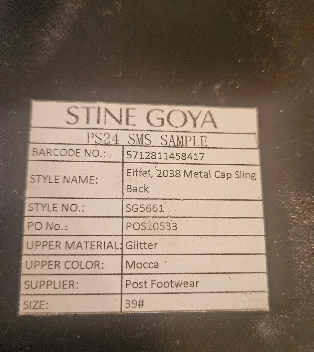 Stine Goya Eiffel Metal Cap Sling Back-klackar NWT