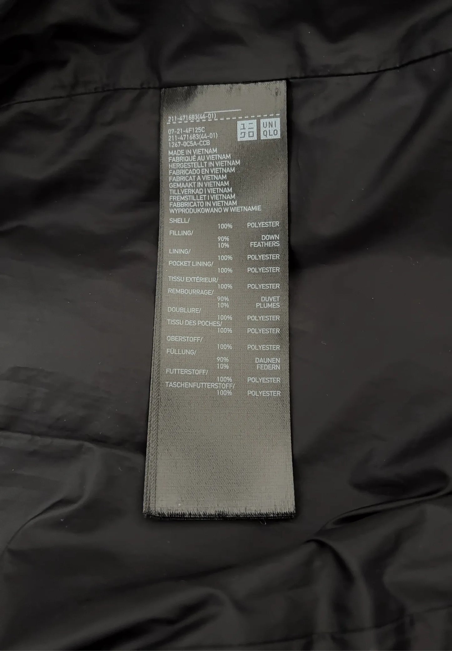 Uniqlo Seamless Short Puffer jacket