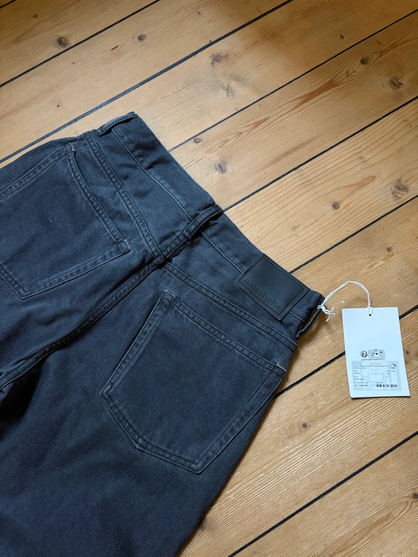 Acne Studios 2021f Faded Black-jeans NWT
