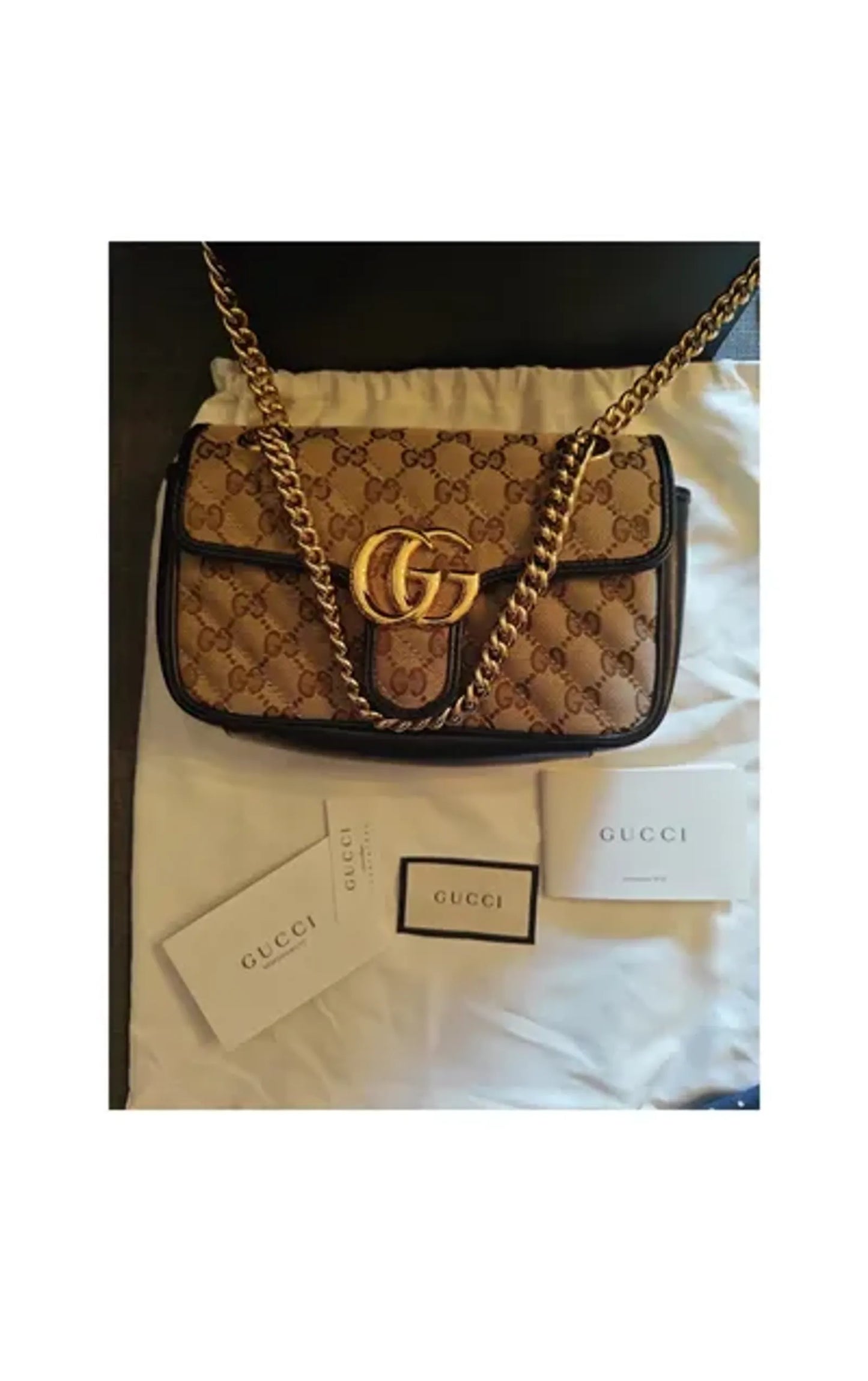 Gucci Marmont Small-skinnaxelremsväska NWOT