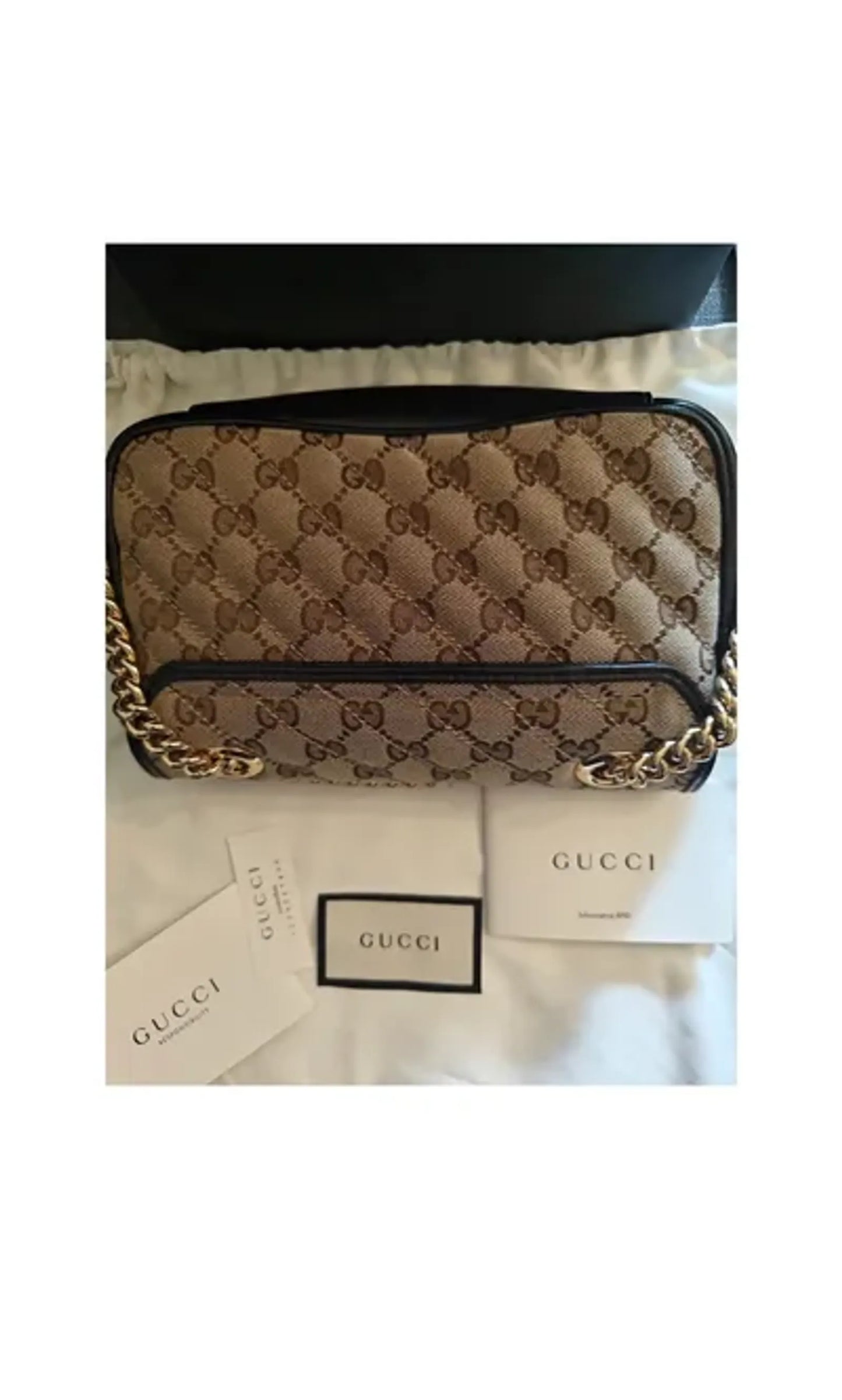 Gucci Marmont Small-skinnaxelremsväska NWOT