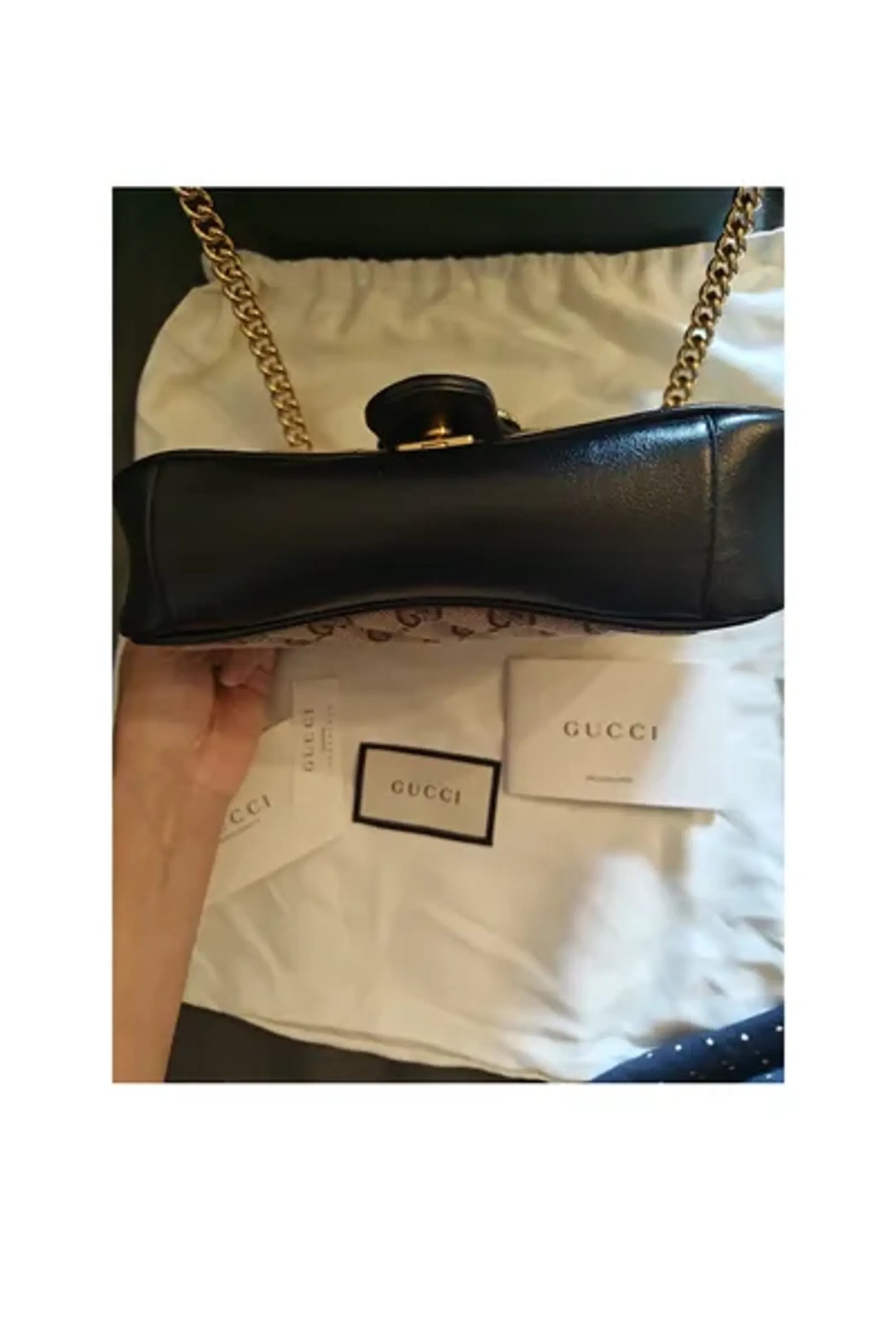 Gucci Marmont Small-skinnaxelremsväska NWOT
