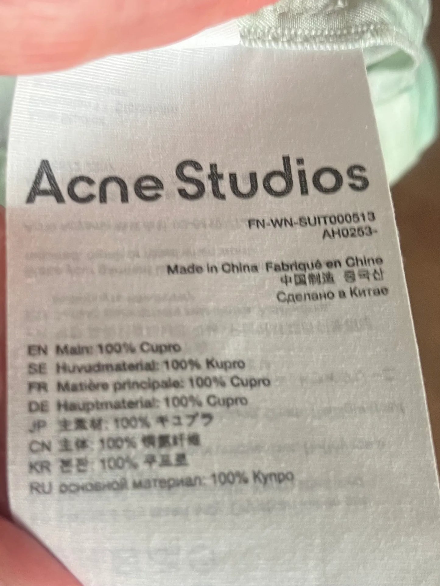 Acne Studios Fin Tunnare-kavaj