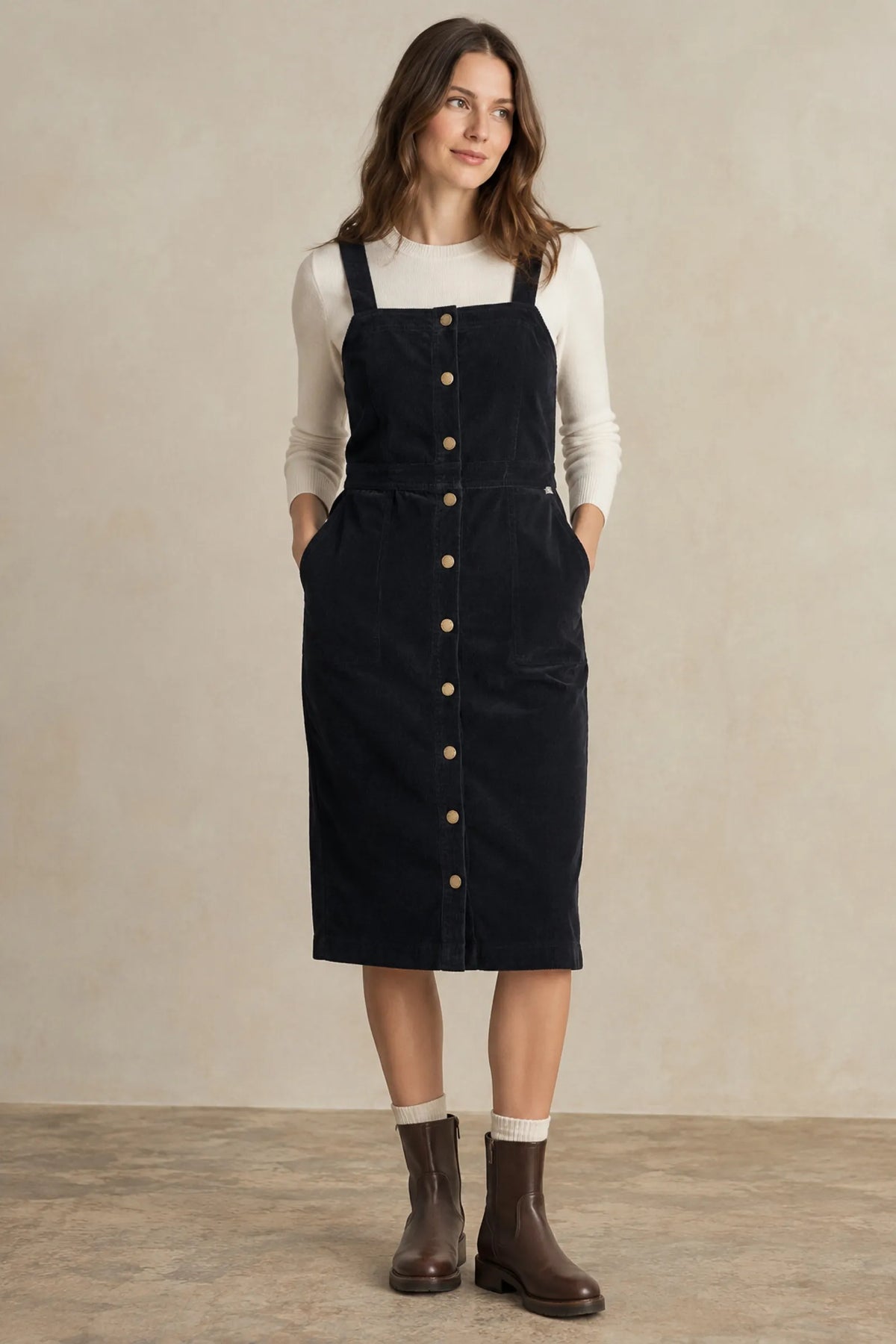Barbour Darcie Cord Pinafore-klänning