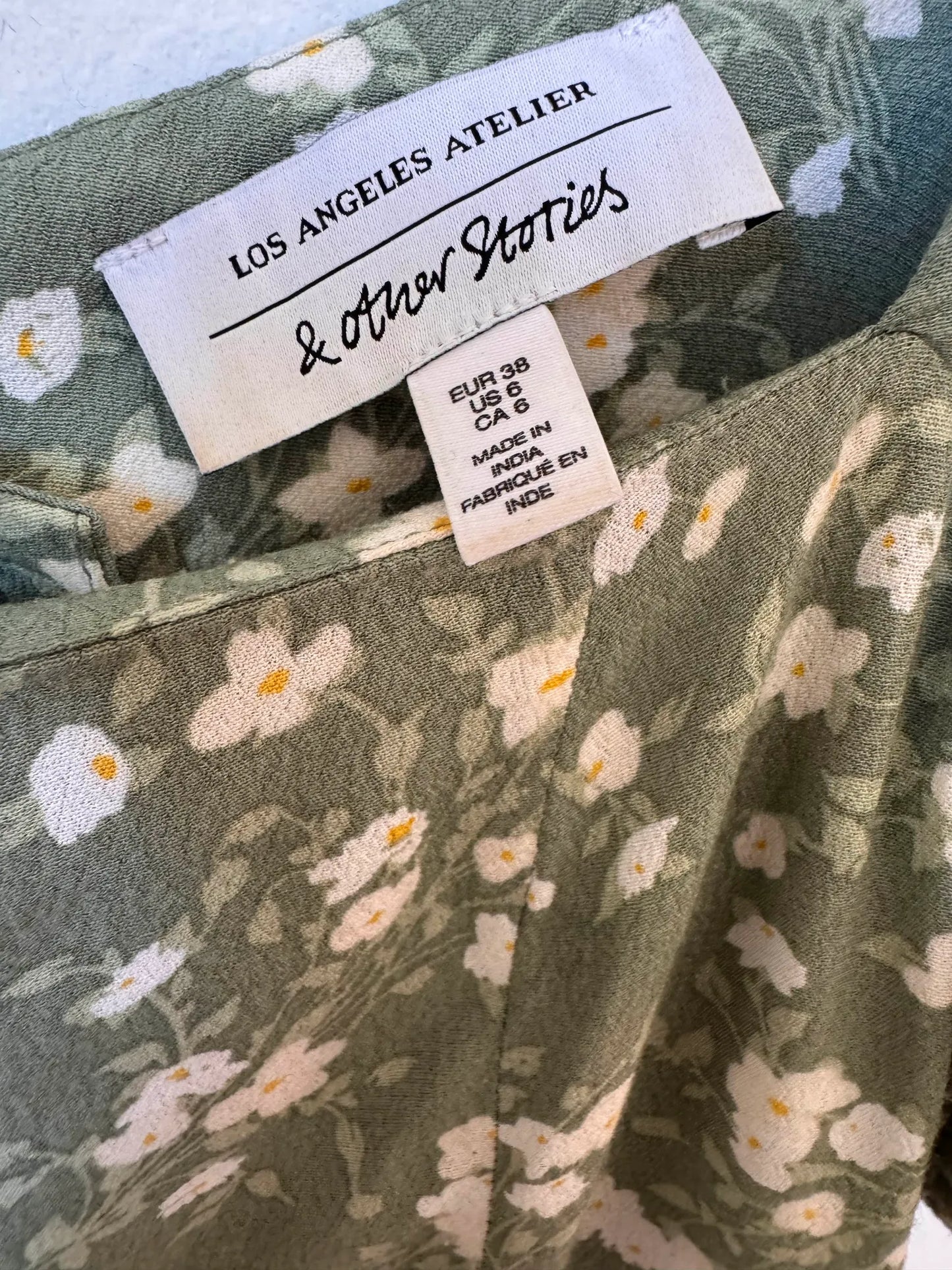 & Other Stories Puff Sleeve Mini Dress