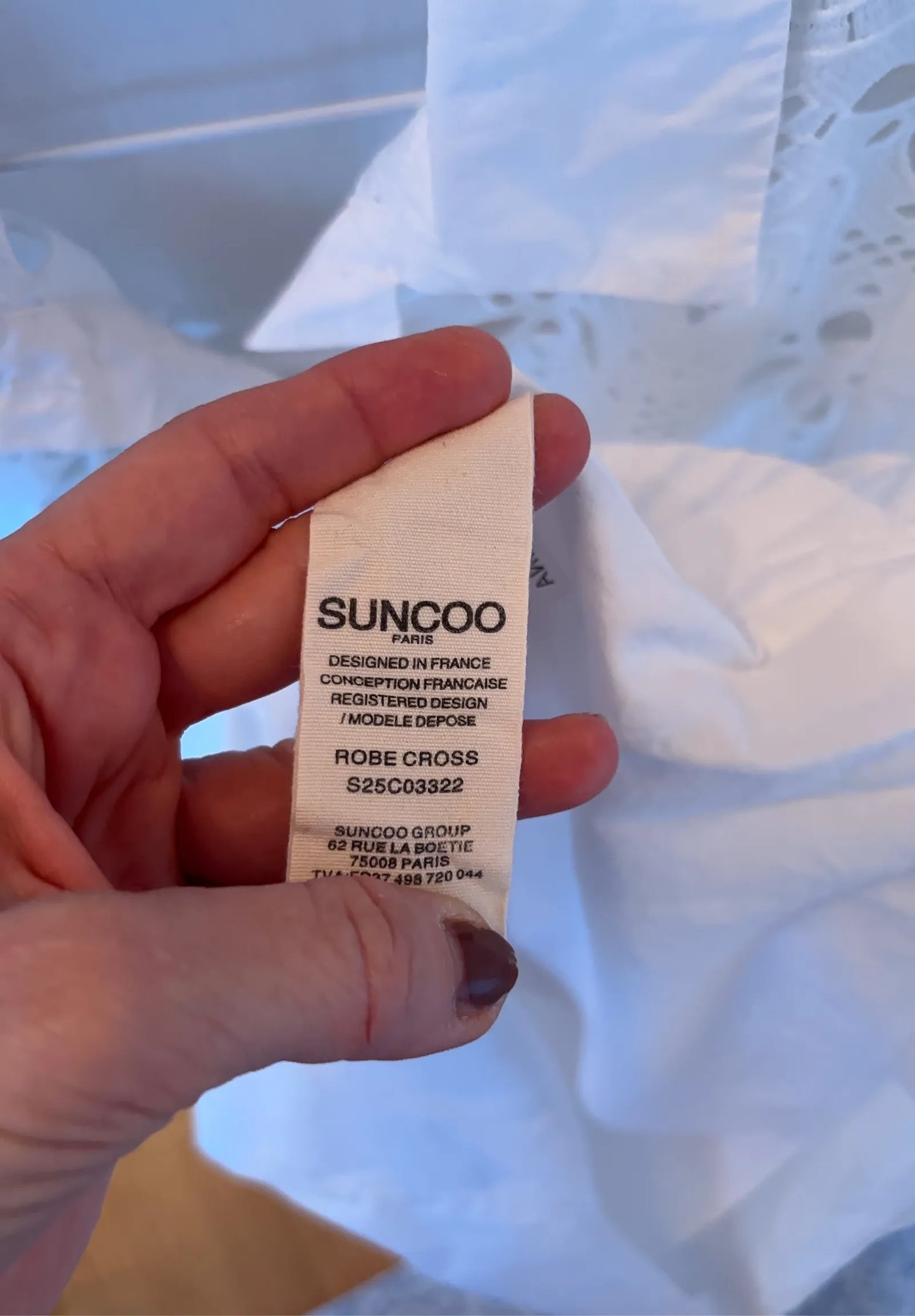 Suncoo Robe Cross-klänning NWOT