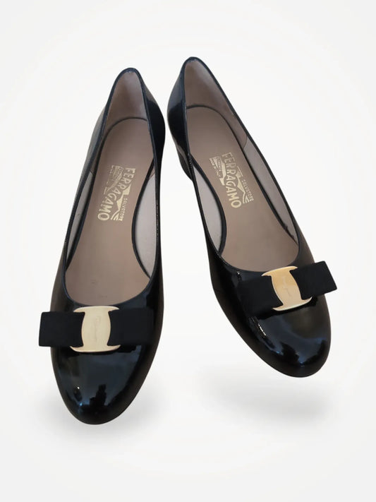 Salvatore Ferragamo Vara Patent Leather Heels