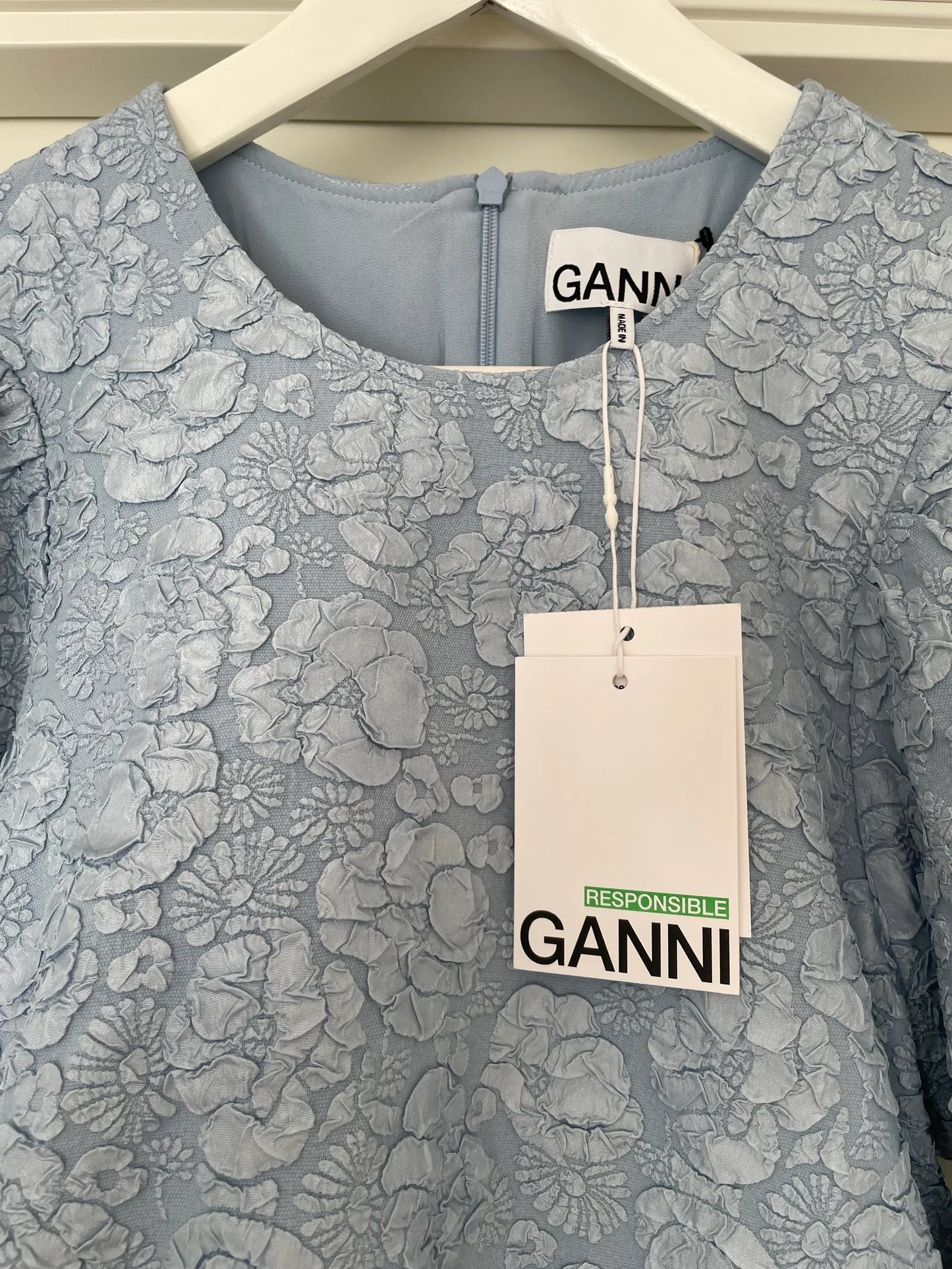 Ganni Cloqué Mini Dress
