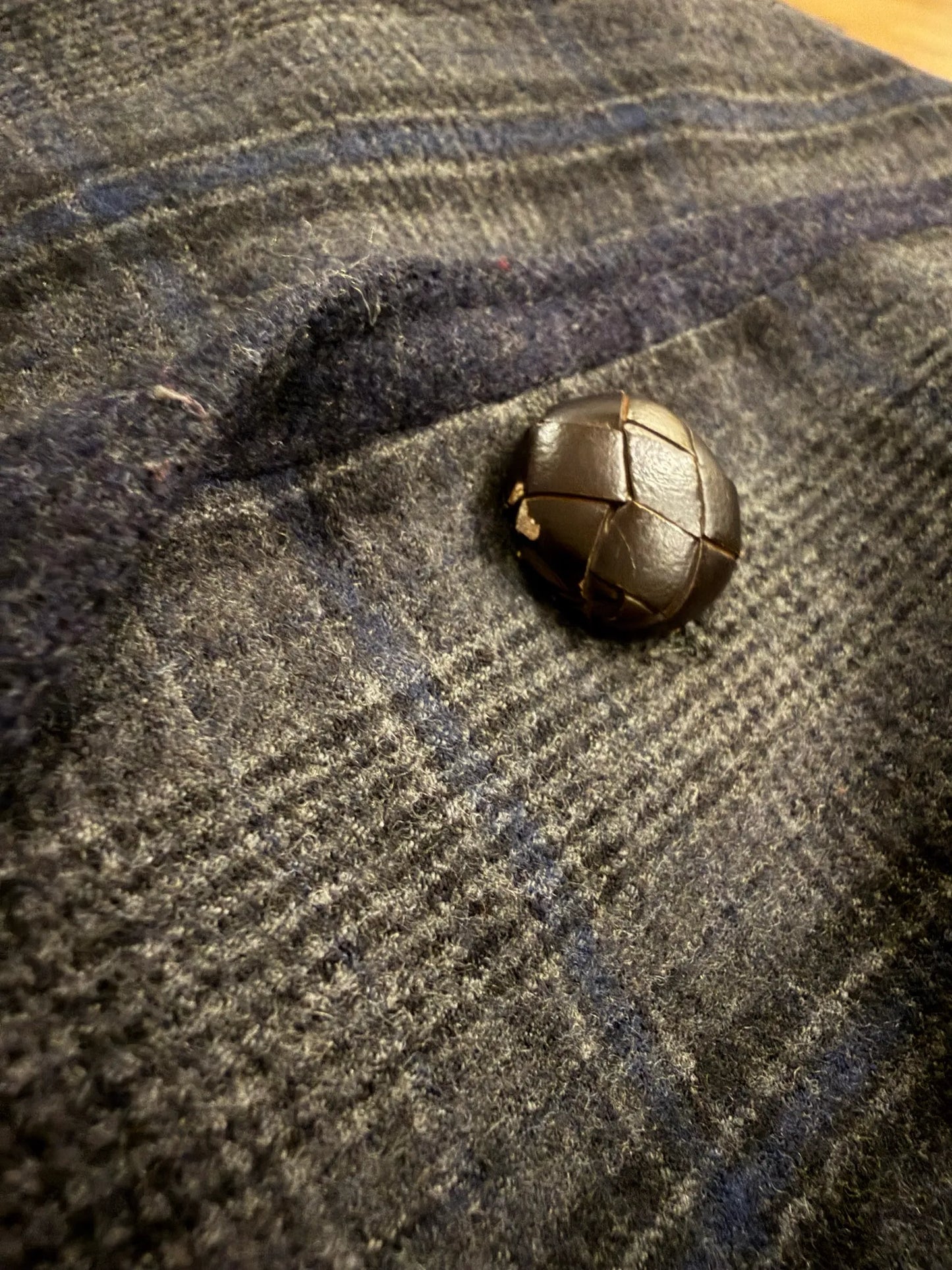 Massimo Dutti Gray Checked Wool Blazer
