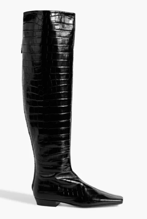 Toteme Croc Over The Knee-skinnboots