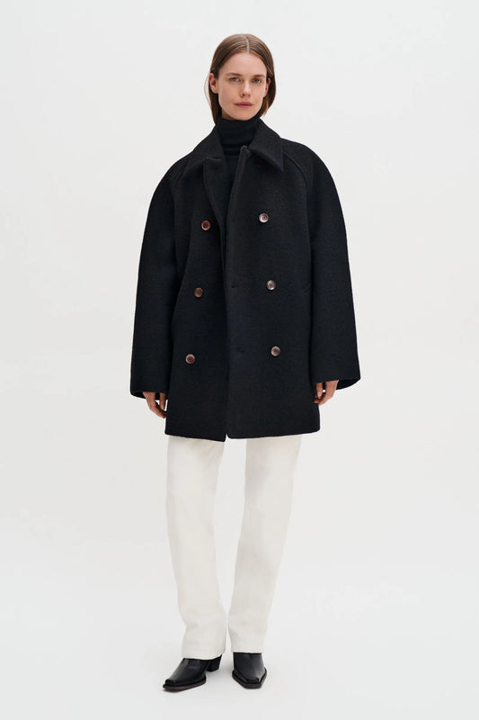 Filippa K Double Breasted Boiled Wool Peacoat-ulljacka NWT
